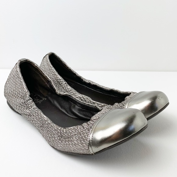 pewter ballet flats
